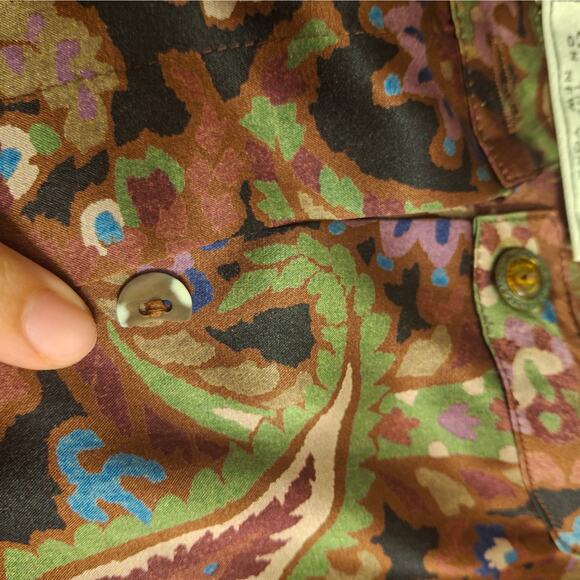 Vintage Jerri Sherman 100% Silk button up top - Picture 6 of 6